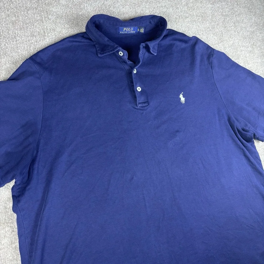 Polo Ralph Lauren Polo Shirt Men's XL Blue Short Sleeve Cotton Pony Logo Classic